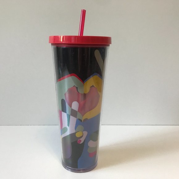 STARBUCKS Cup 24oz Peace & Love Holiday 2017